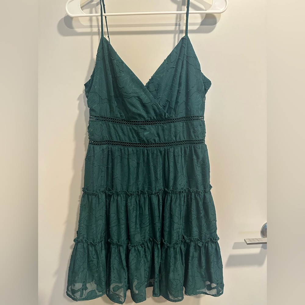 Green lace dress